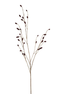 Artificial sanguisorba - 1 branch - Hazelnut