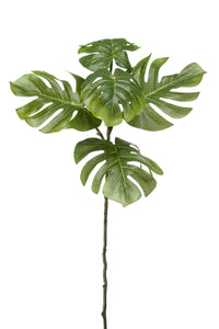 Monstera artificiel - 1 tige - Vert