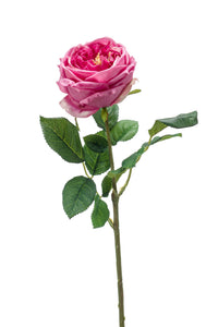 Artificial english rose - 1 stem - Pink