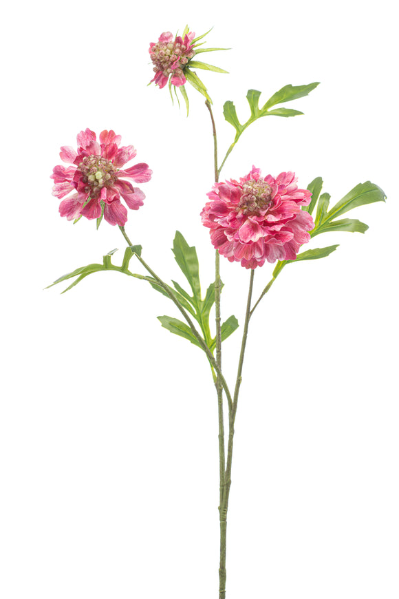 Artificial scabiosa - 1 stem - Pink